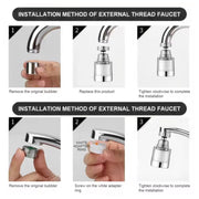 Water Faucet Extender Swivel Faucet Aerator (1 Pc) thumbnail 4
