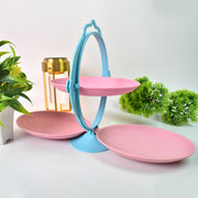 Foldable Fruit Plate Candy Dish  Multi Use Mirror Shape Dried Fruit Tray (1 Set) thumbnail 5