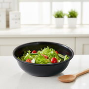 Plastic 6 Inch Black Round Deep Serving Bowl (1 Pc) thumbnail 5