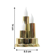 Led Flameless Candle Lamp With Triple Candle Design (1 Pc) thumbnail 4