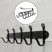 Double-row Metal Cupholder Rack Multi-purpose Iron Hanger With 6 Hooks (1 Pc) thumbnail 2