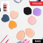 Mini Finger Makeup Powder Puff (Multicolour 8 Pcs Set) thumbnail 4