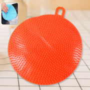 Red Silicone Dish Scrubber Sponge Mildew Free Non Stick Heat Resistant thumbnail 1