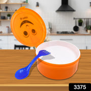 Smily Plastic Lunch Box Small Box With 2in1 Spoon Pack Of 1 thumbnail 6