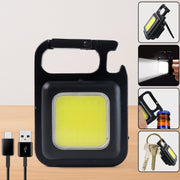 4035 Rechargeable Keychain Mini Flashlight With 4 Light Modesultralight Portable Pocket Light With Folding Bracket Bottle Opener And Magnet Base For Camping Walking thumbnail 2