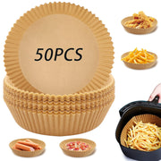 Round Air Fryer Disposable Paper Liner  (50 Pcs Set  160mmx45mm) thumbnail 1