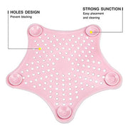 Baby Pink Silicone Star Shaped Sink Filter Bathroom Hair Catcher Drain Strainers For Basin thumbnail 6