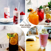 Plastic Reusable Glass Straws Clear Glass Drinking Straw 5pc thumbnail 6