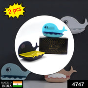 4747 Fish Shape Soap Dish Adhesive Waterproof Wall Mounted Bar Soap Dish Holder  (Pack Of 2pc) thumbnail 7