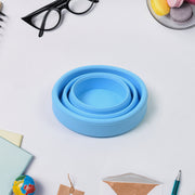 Round Silicone Foldable Glass Foldable Travel Mug Without Lid (1 Pc) thumbnail 4