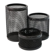 Khyati Trio Metal Mesh Pen Stand  3-in-1 Round Desk Organizer Set thumbnail 5