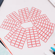 Multipurpose Blank Label Sticker Sheets Red Border Self-adhesive Writable Stickers For Bottles (50 Sheet) thumbnail 2