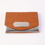 Leather  Stainless-steel Business Card Holder (1 Pc) thumbnail 4