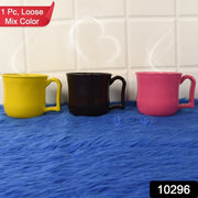 Premium Plastic Coffee  Tea Cups  Mug With Handle (1 Pc  Loose  Mix Color) thumbnail 7