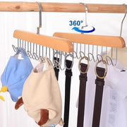 Space Saving 8 Hooks Wooden Hangers (Hanging Hook Included  1 Pc) thumbnail 3