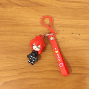 Cute Red Hair Cartoon Girl Silicone Keychain (1 Pc) thumbnail 6