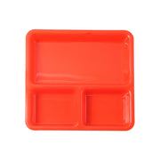 Plastic 3-compartment Rectangular Meal Serving Tray  Plates (1 Pc) thumbnail 1