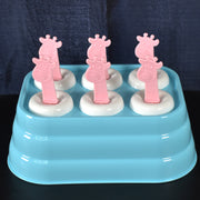 6 Cavity Popsicle Molds Plastic Giraffe Shape Ice Moulds (1 Pc) thumbnail 1