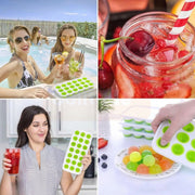 21 Grid Plastic Round Pop Ice Cube Tray With Lid (1 Pc) thumbnail 5