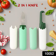 10052 Multifunctional Peeler Two In One Fruit Knife Fruit And Vegetable Cutting Knife+sawtooth Peeler Apple Carrot Potato Fruit Slice Antiskid thumbnail 6