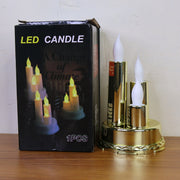 Led Flameless Candle Lamp With Triple Candle Design (1 Pc) thumbnail 6