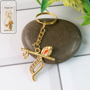 Flute And Peacock Feather Krishna Design Keychain (1 Pc) thumbnail 6