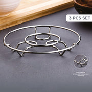 Apex Stainless Steel Wire Hotmate Trivet Stand Set Of 3 thumbnail 5