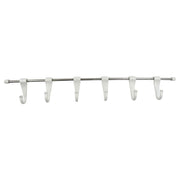 17968 Stainless Steel Utensil Hanger Rail Nail Free Wall Mount With 2 Magic Stickers  6 Plastic Hooks For Kitchen thumbnail 3