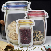 0855 Plastics Transparent Jar Shaped Stand-up Pouch With Zipper thumbnail 1