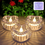 Set Of 3 Heart-shaped Led Flameless Decorative Candles thumbnail 5
