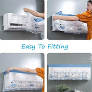 6082 Ac Cover Air Conditioning Dust Cover Folding Designer Ac Cover For Indoor Split Cover Washable Foldable Dustproof Cover  ( Approx 1 Ton  Mix Design  1 Pc) thumbnail 2