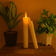 Set Of 2 Led Flameless Taper Candles thumbnail 1