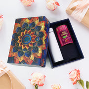 Effete Rose Almonds Gift Hamper Golden With Bottle (2 Pc Set) thumbnail 1