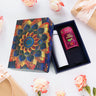 Effete Rose Almonds Gift Hamper Golden With Bottle (2 Pc Set)