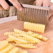 2007 Stainless Steel Vegetable Salad Chopping Knife Crinkle Cutters thumbnail 2