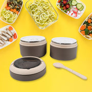 8147 Ganesh Smart Stack 2 Layer Protable Lunch Box Stainless Steel Airtight Leak-proof Lunch Box For Office School Picnic - Color May Vary thumbnail 3