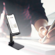 6032 Foldable Mobile Stand With Angle Adjustable Desktop Table Mobile Holder thumbnail 5