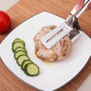 2919 Multifunction Cooking Serving Turner Frying Food Tong. Stainless Steel Steak Clip Clamp Bbq Kitchen Tong. thumbnail 1