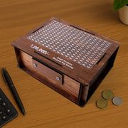 Wooden Money  Piggy Bank Money Box (1 Pc  With Marker Pen) thumbnail 2