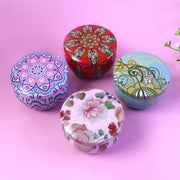 Premium Decorative Mandala Printed Metal Candle Container (4 Pc) thumbnail 5
