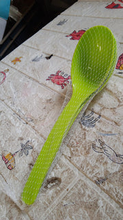 5724 Plastic Spoon Kitchen Multipurpose Serving Ladle For Frying Serving Turner Curry Ladle Serving Rice Spoon Used While Eating And Serving Food Stuffs Etc (2 Pcs Set  10 Inch ) thumbnail 6