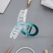 Plastic Hair Clamp Grip Simple Matte Hair Barrette Clamp (12 Pc   Mix Design) thumbnail 2