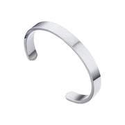 Minimalist Polished Open-ended Silver-tone Stainless Steel Kada (1 Pc) thumbnail 3