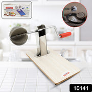 Stainless Steel Coconut Scraper With Wooden Base (1 Pc) thumbnail 7