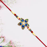 Designer Mor Pankh Rakhi In Star Shape thumbnail 1