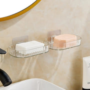Self Adhesive Transparent Wall Mounted Soap Dish Holder (2 Pc) thumbnail 4