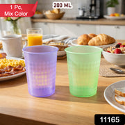 Reusable Plastic Drinking Glass 200 Ml Approx (1 Pc Mix Color) thumbnail 7