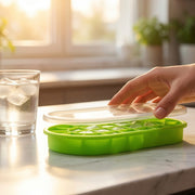 Premium Oval Silicone Ice Cube Tray With Lid (1 Pc) thumbnail 5