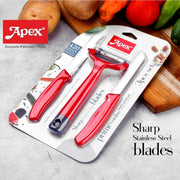 Apex 3-piece Stainless Steel Kitchen Knife And Peeler Set thumbnail 4