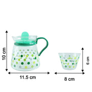 Elegant Glass Tea Pot With Matching Cups Set (1 Set) thumbnail 4